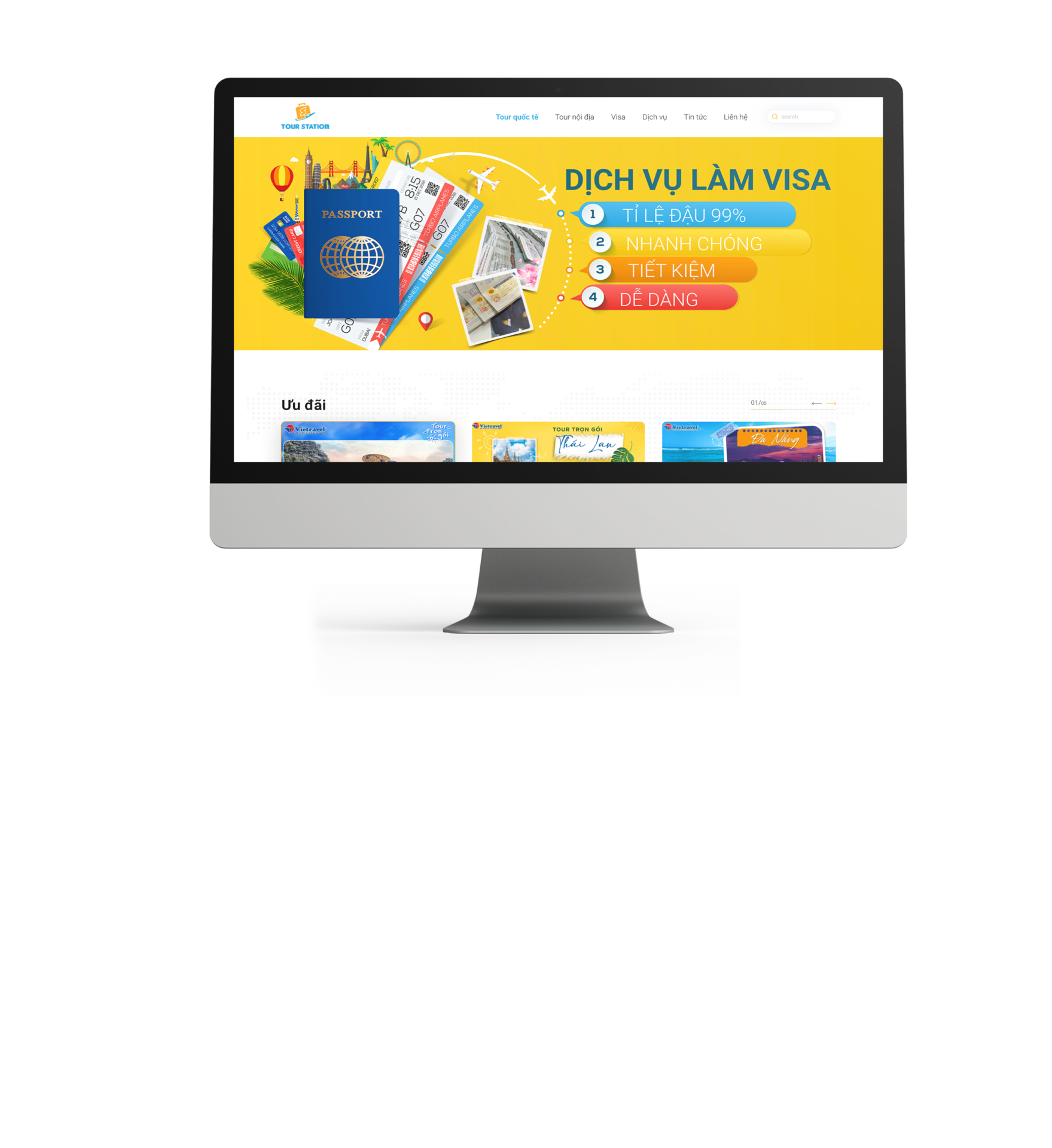 Professional and credible travel website design